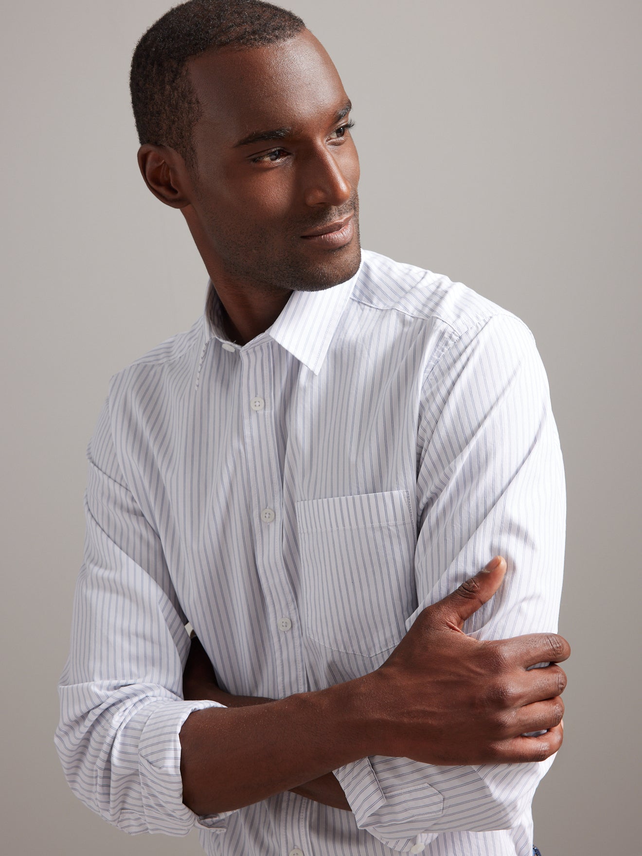 Chemise fines rayures Regular Fit homme