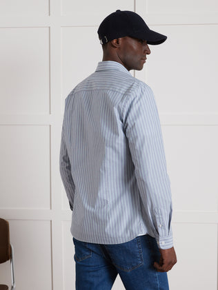 Chemise rayures tricolores Slim Fit homme