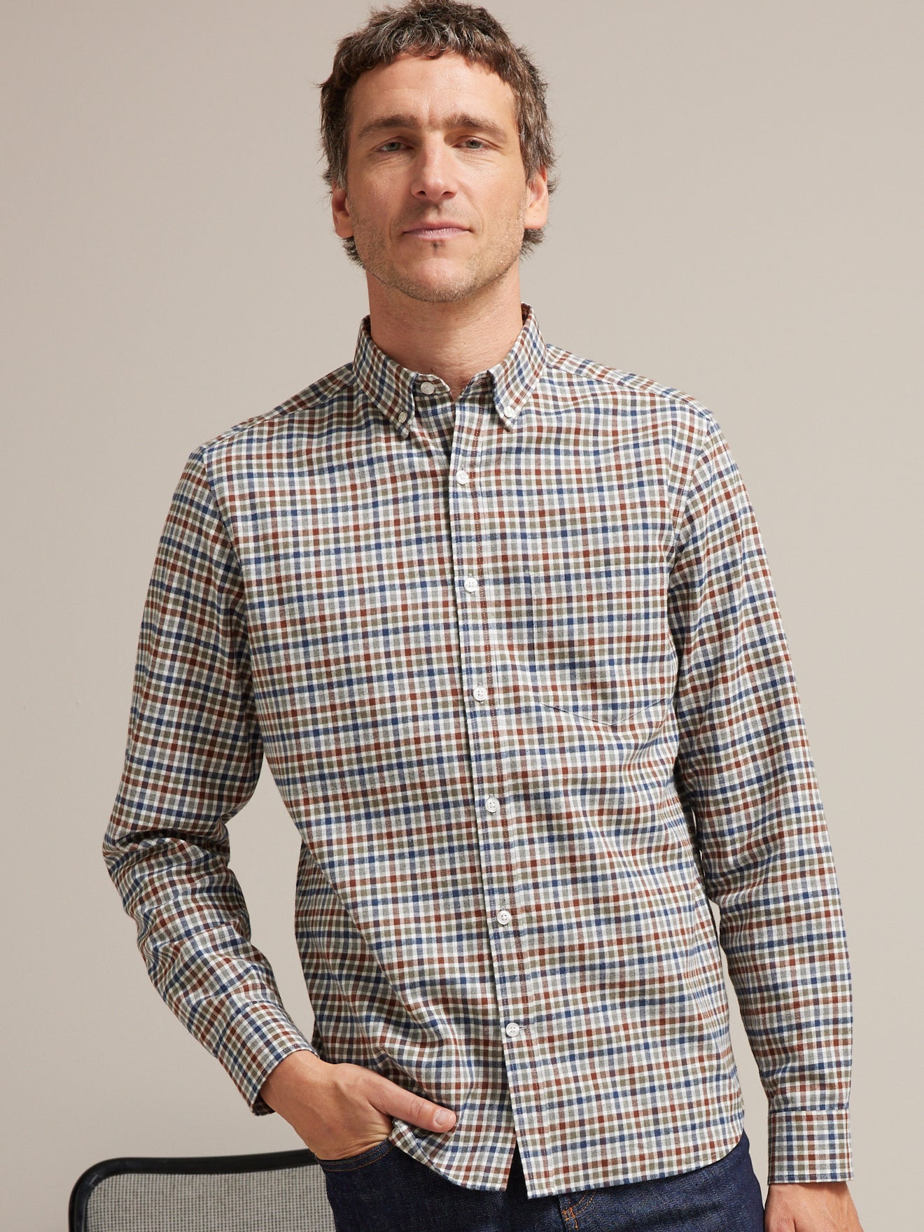 Chemise carreaux regular fit homme