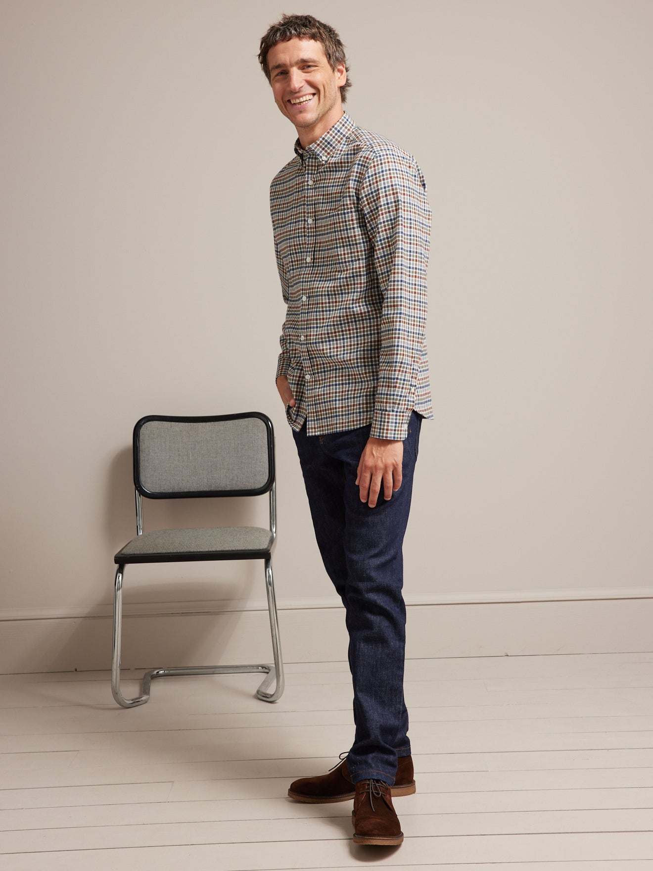 Chemise carreaux regular fit homme