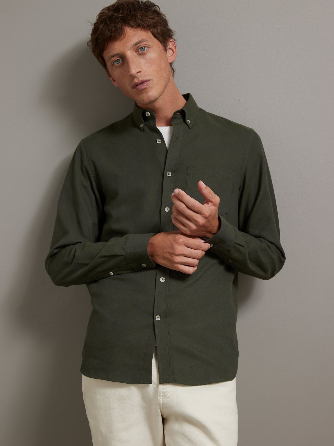 Chemise unie regular fit homme