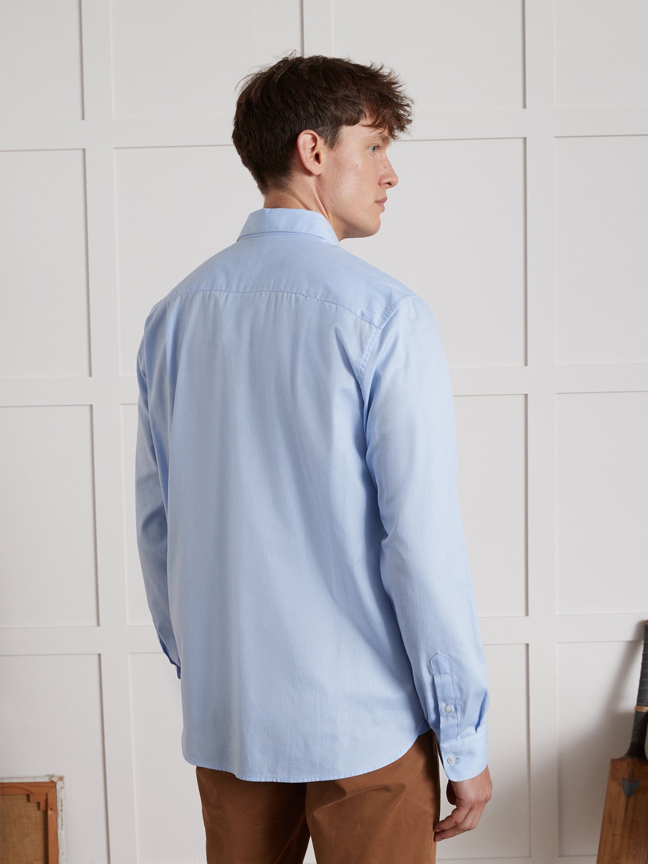 Herenhemd met chevronmotief, non-iron, regular fit