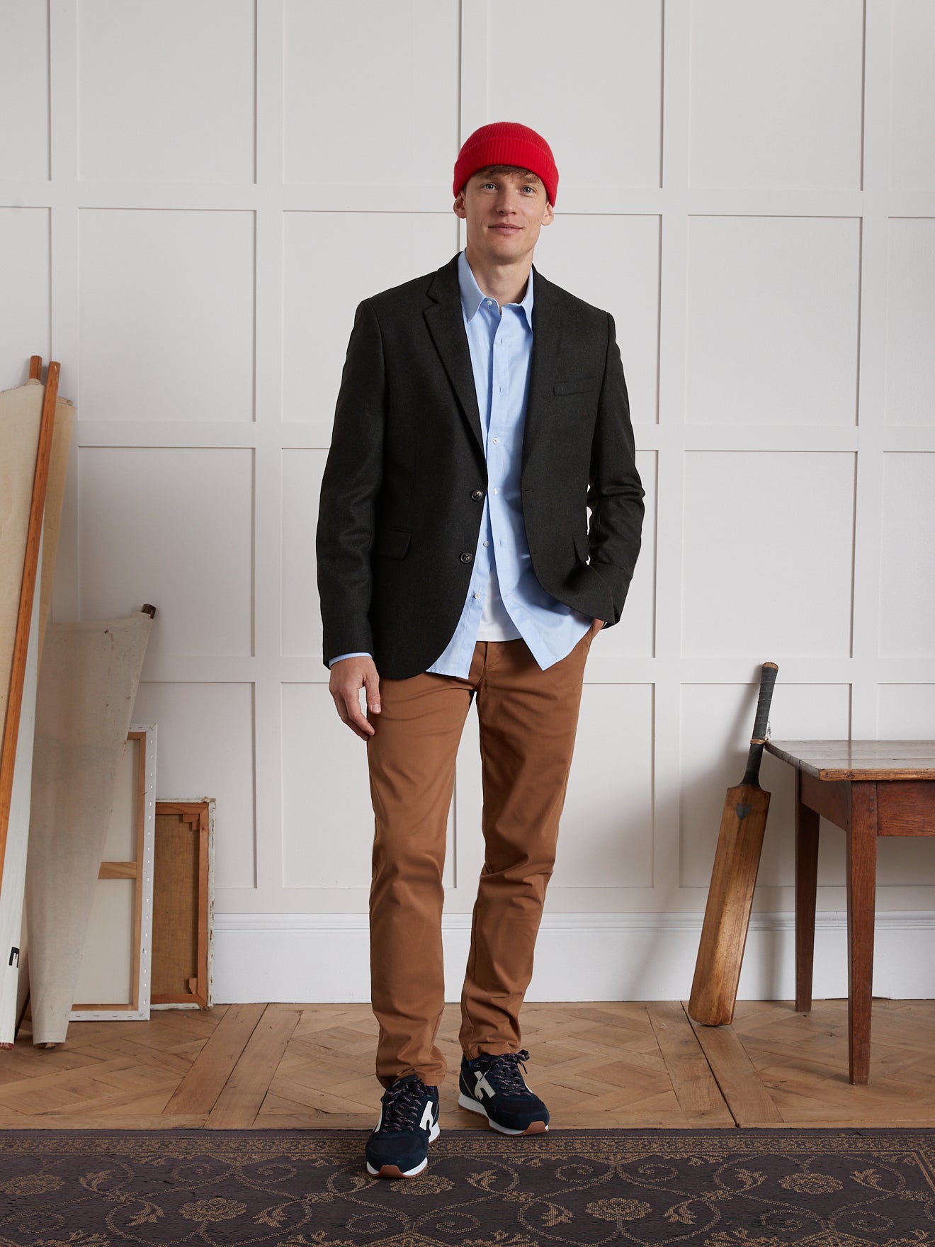 Herenhemd met chevronmotief, non-iron, regular fit