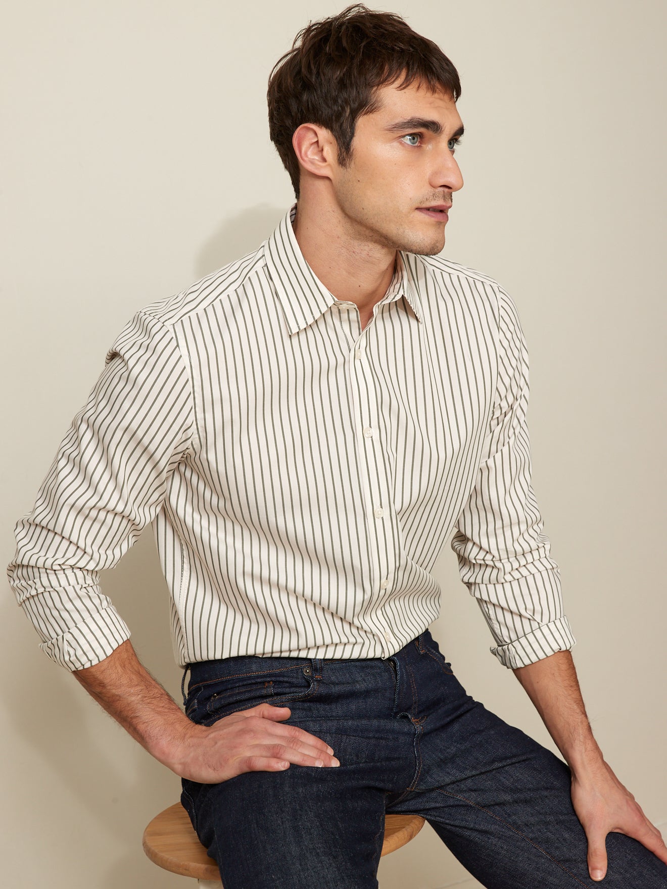 Chemise Regular Fit homme popeline rayée