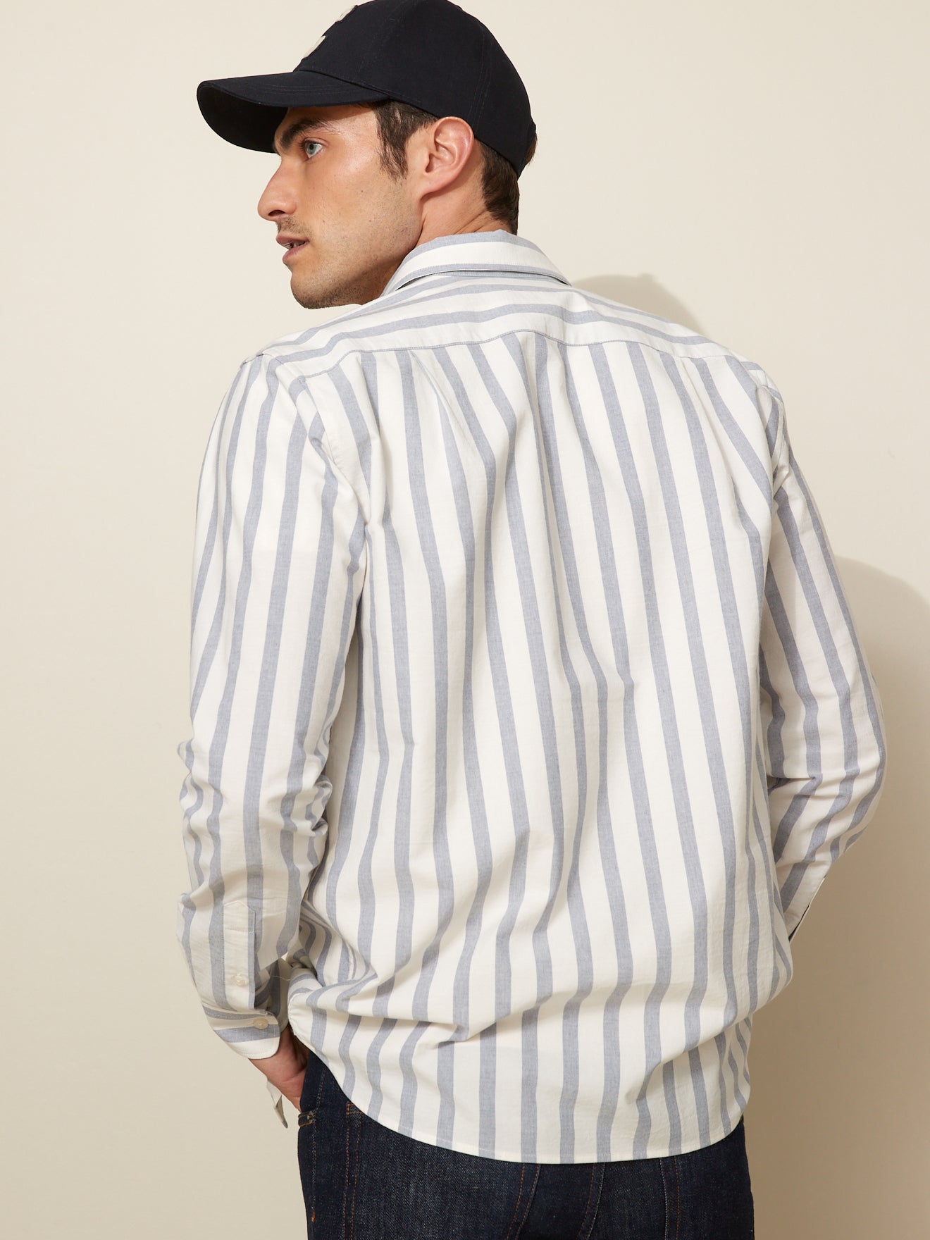 Chemise Regular Fit rayée - coton biologique et fibres recyclées