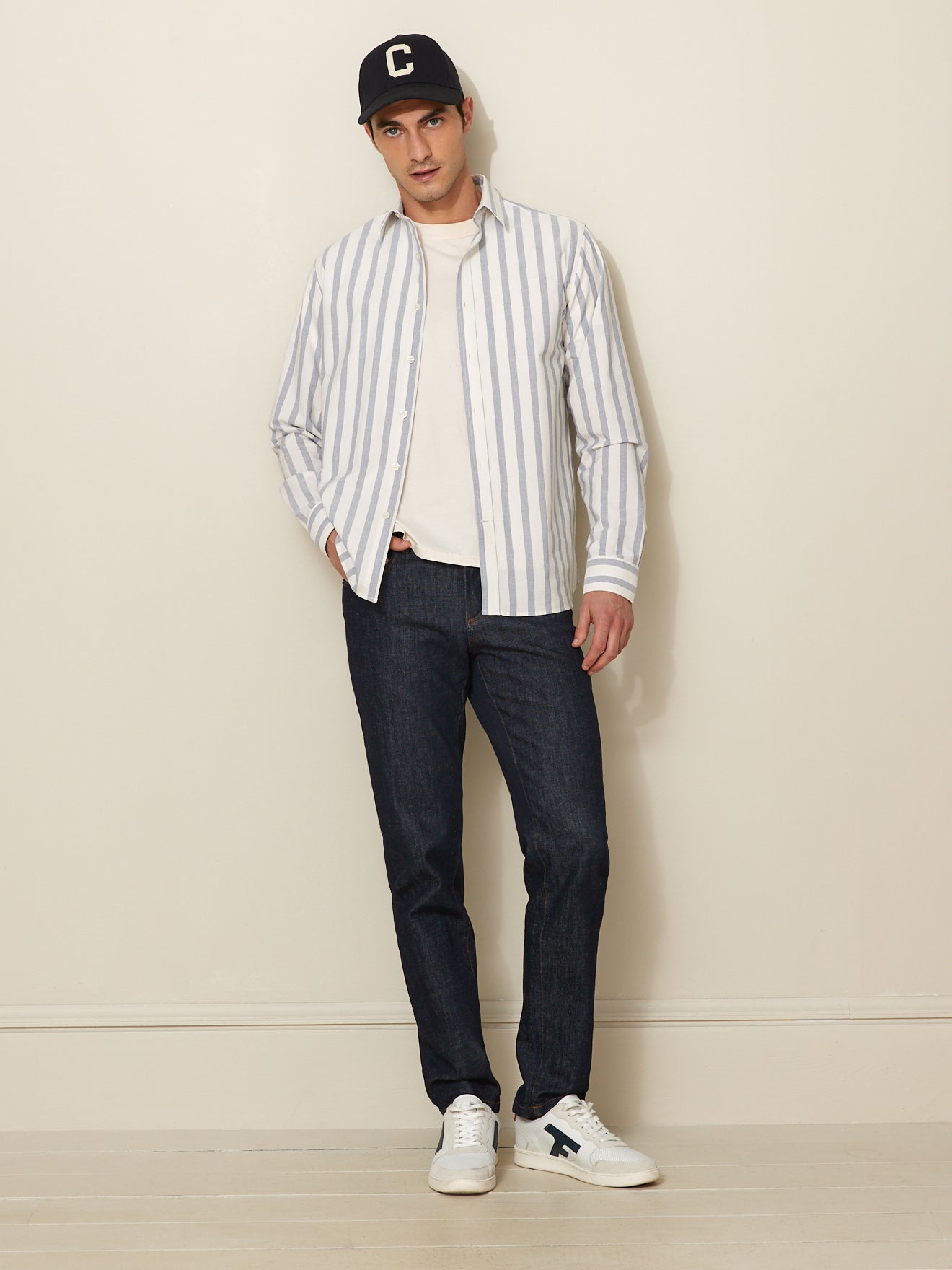 Chemise Regular Fit rayée - coton biologique et fibres recyclées