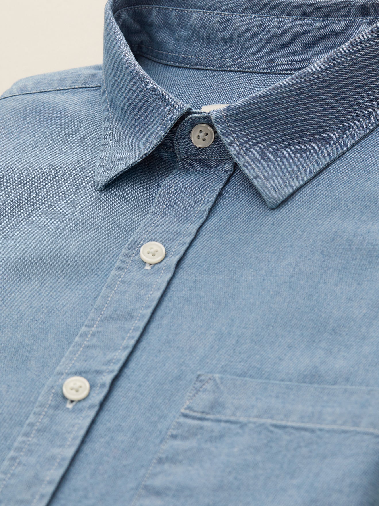 Regular fit herenhemd in chambray