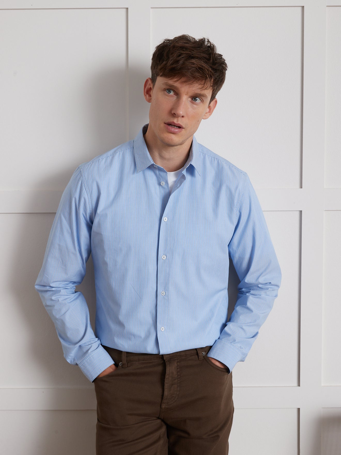Chemise rayures bicolores homme Slim Fit