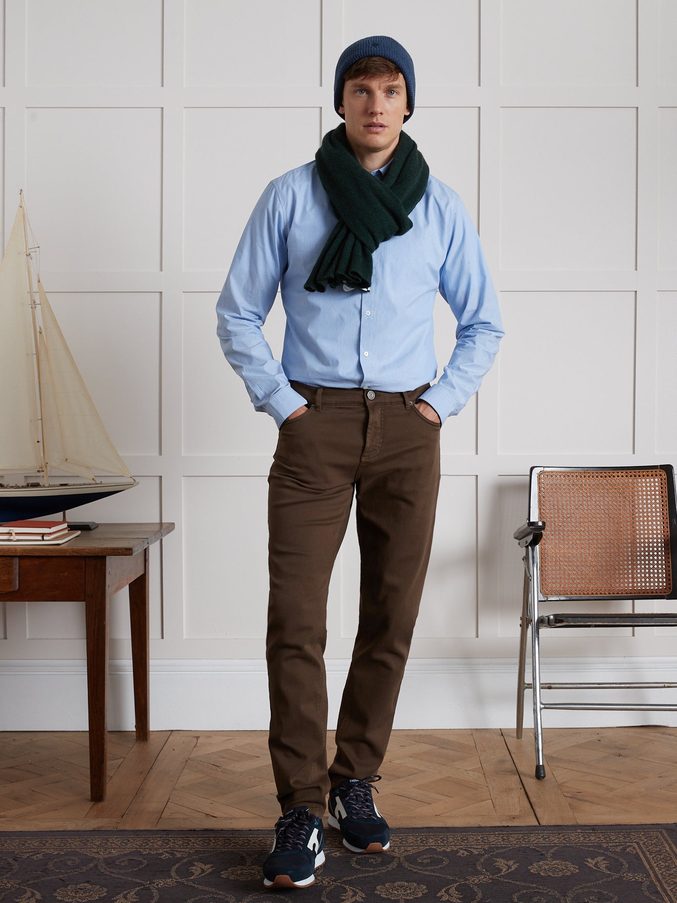 Chemise rayures bicolores homme Slim Fit