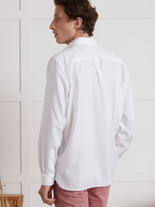 Classic fit herenhemd met chevronmotief