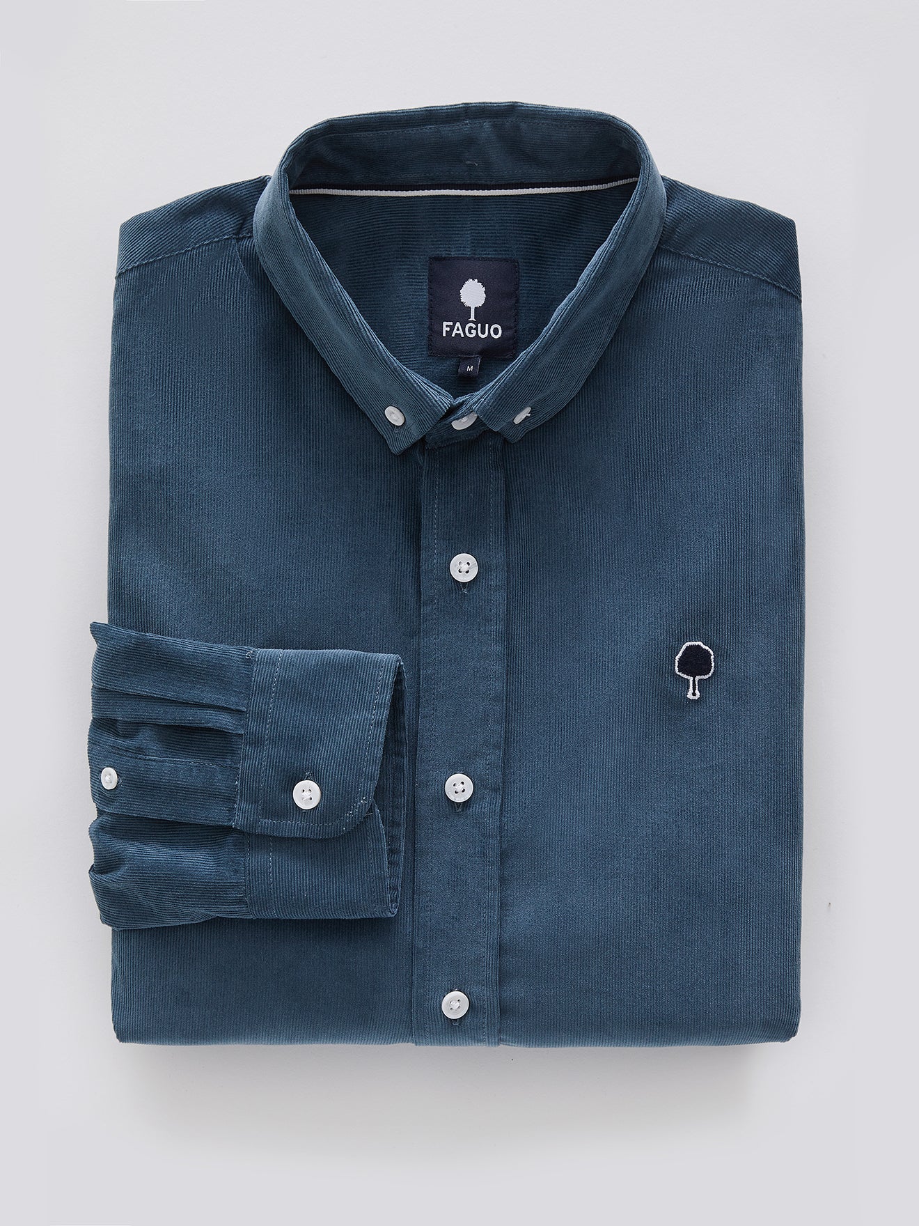 Herenhemd in ribfluweel Ivoy - Faguo Collection