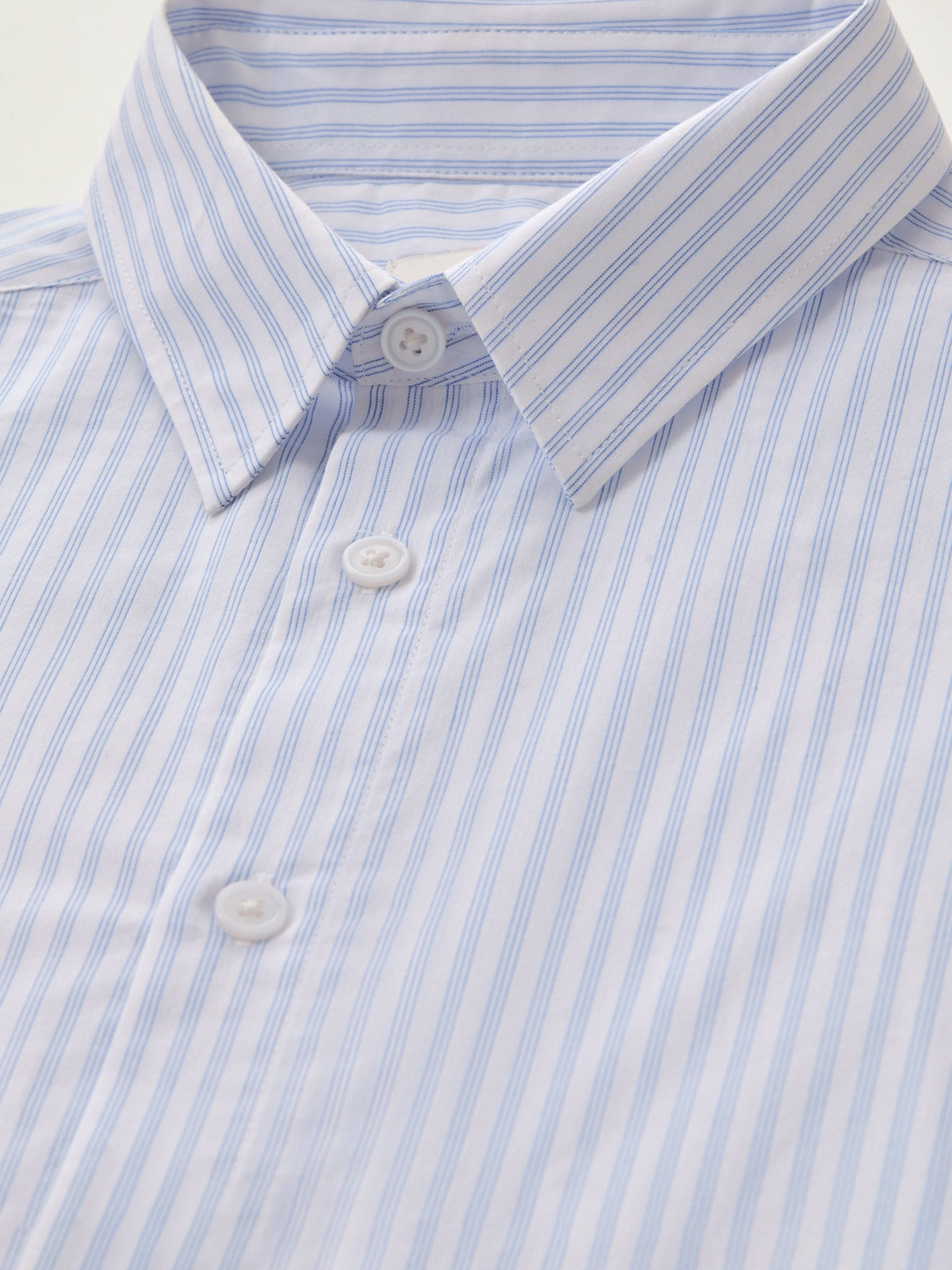 Gestreept slim fit herenhemd in popeline