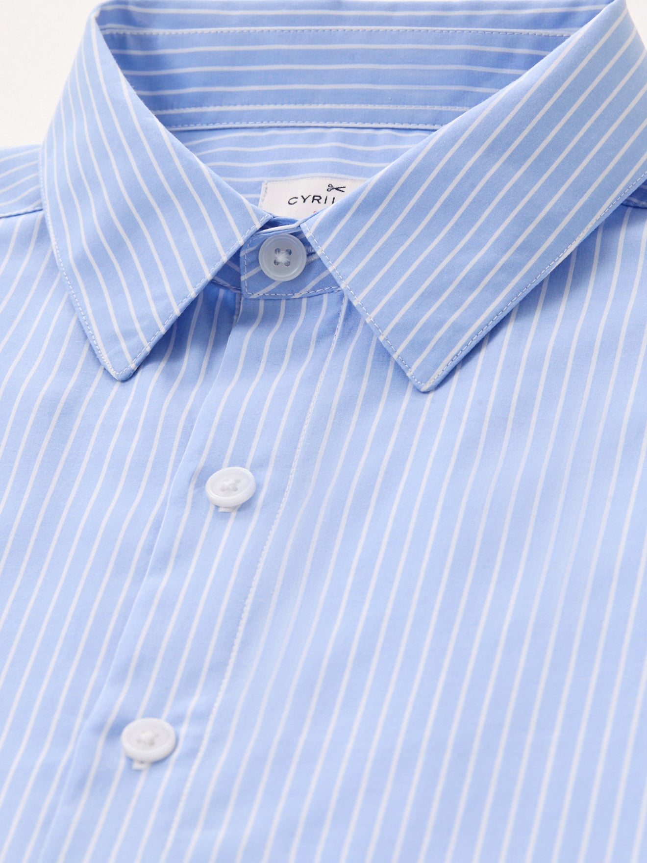 Gestreept slim fit herenhemd in popeline