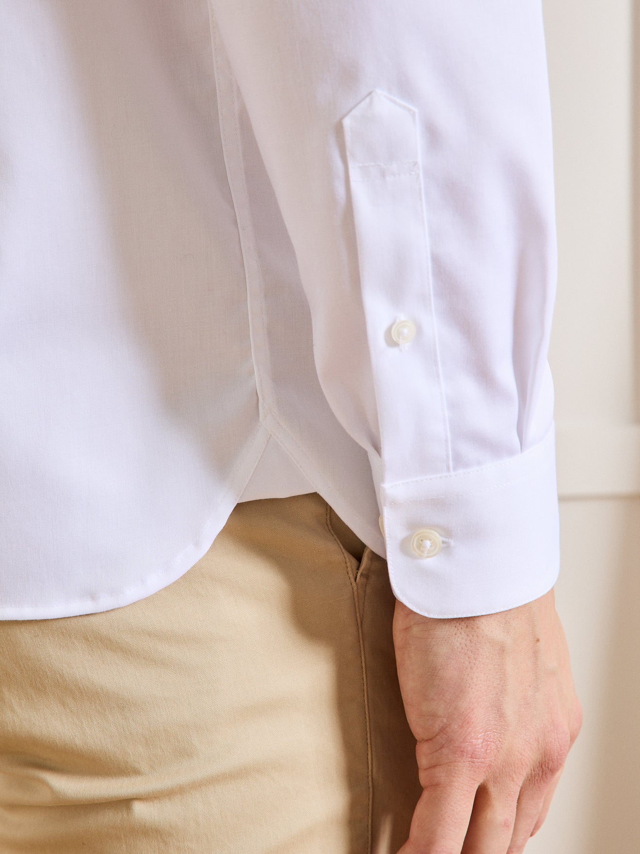 Effen regular fit herenhemd in katoenen twill, non-iron