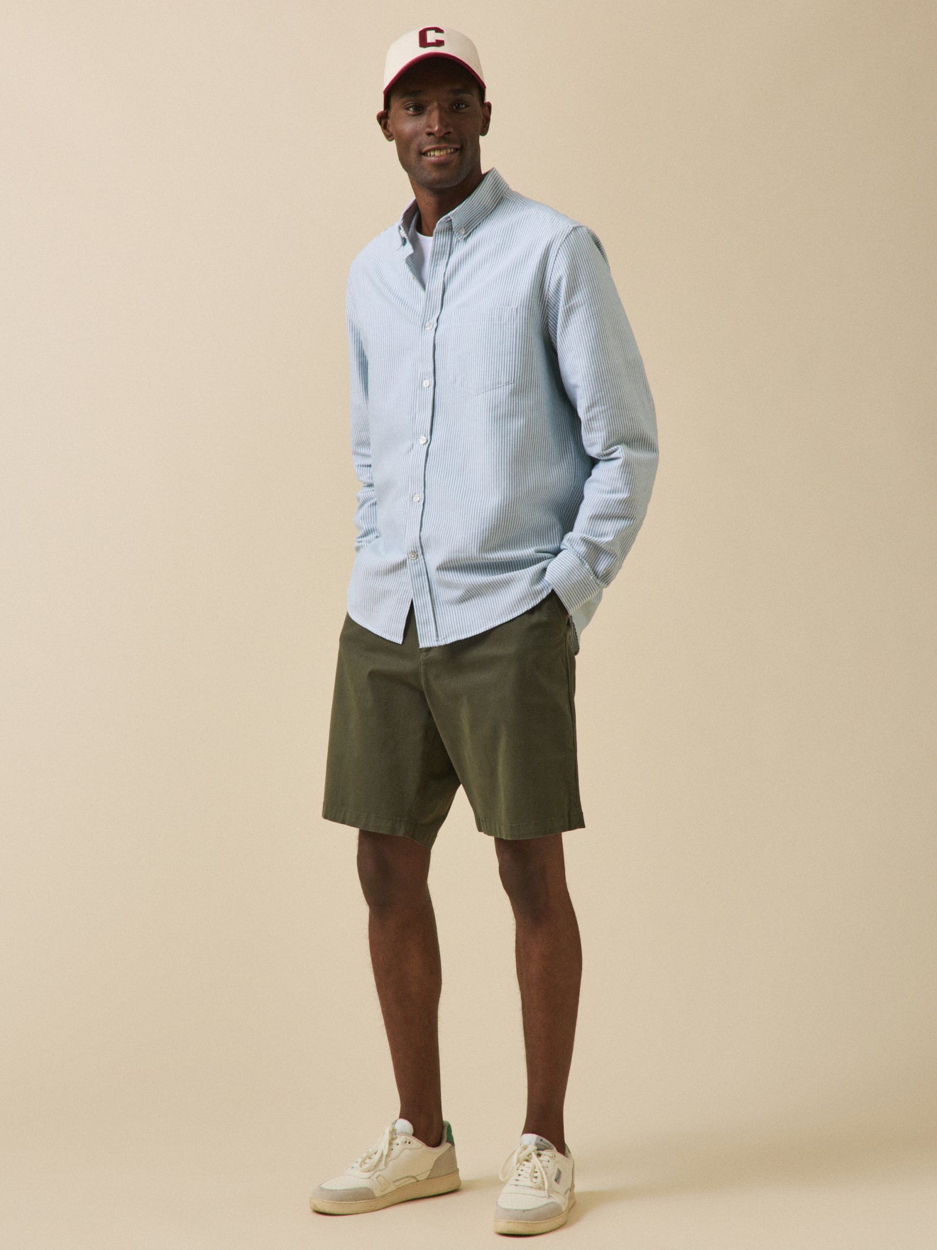 Hedendaags herenhemd in oxfordstof