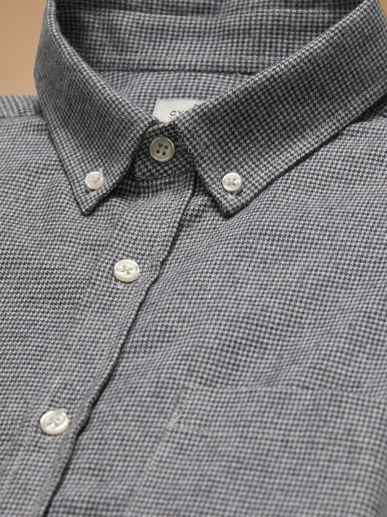 Hedendaags herenhemd in flanel met pied-de-puce