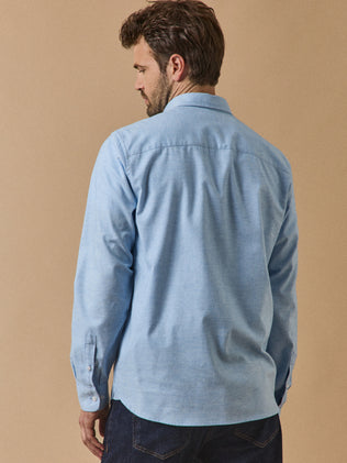 Chemise flanelle fil à fil homme coupe contemporaine