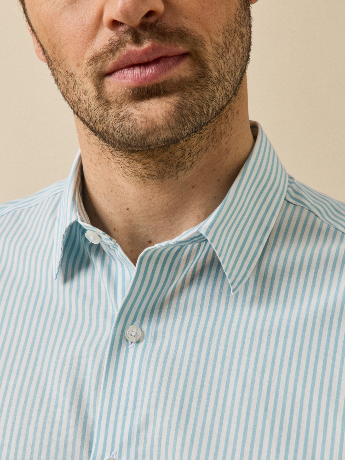 Hedendaags gestreept herenhemd