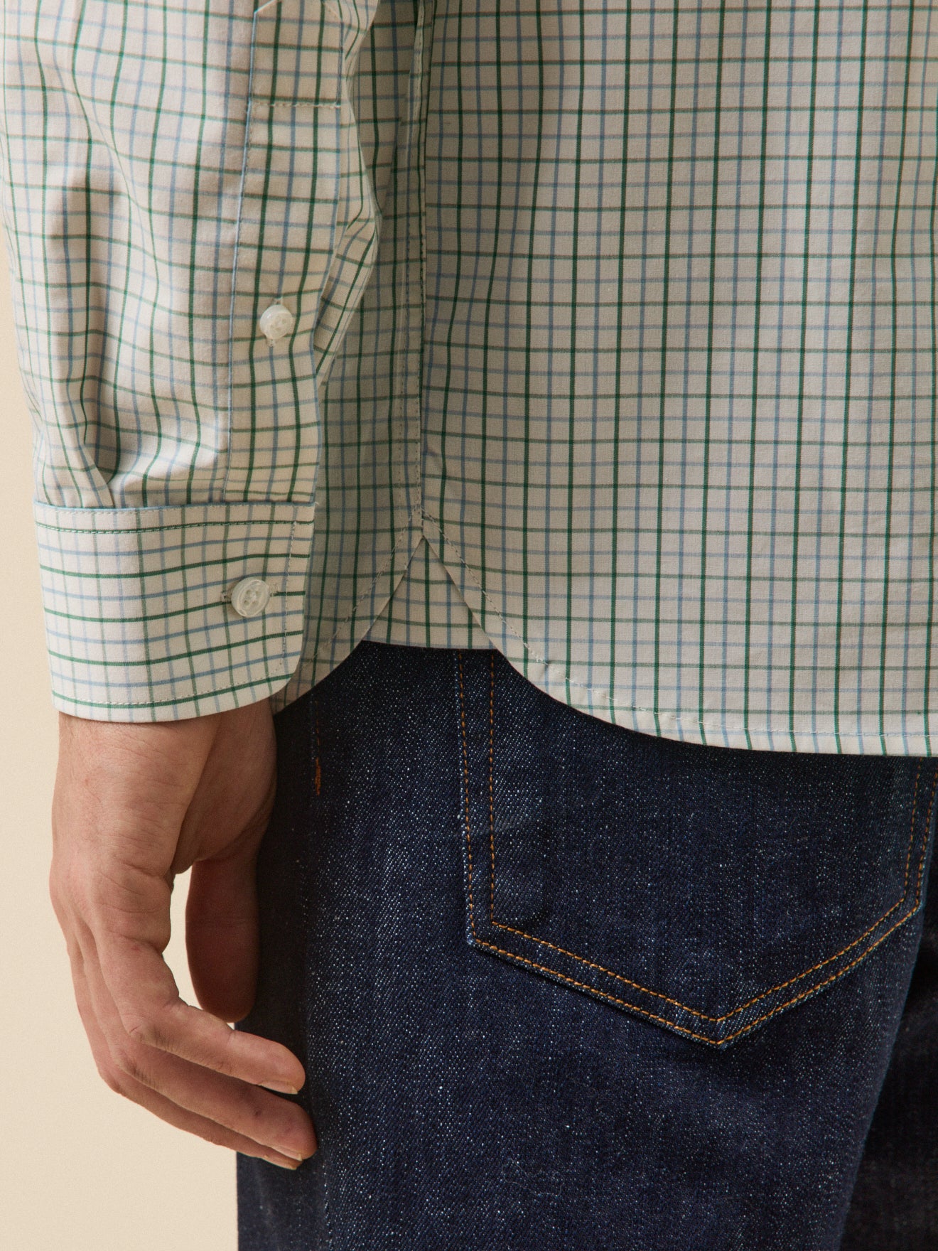 Chemise carreaux Tattersall homme coupe contemporaine