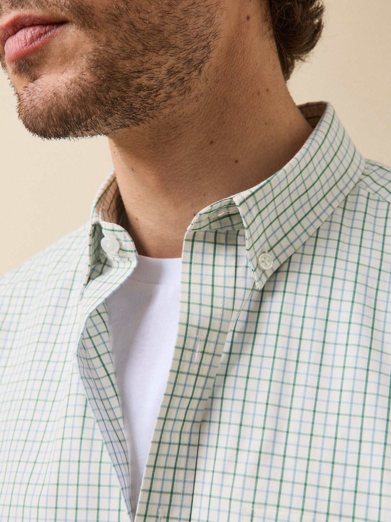 Chemise carreaux Tattersall homme coupe contemporaine