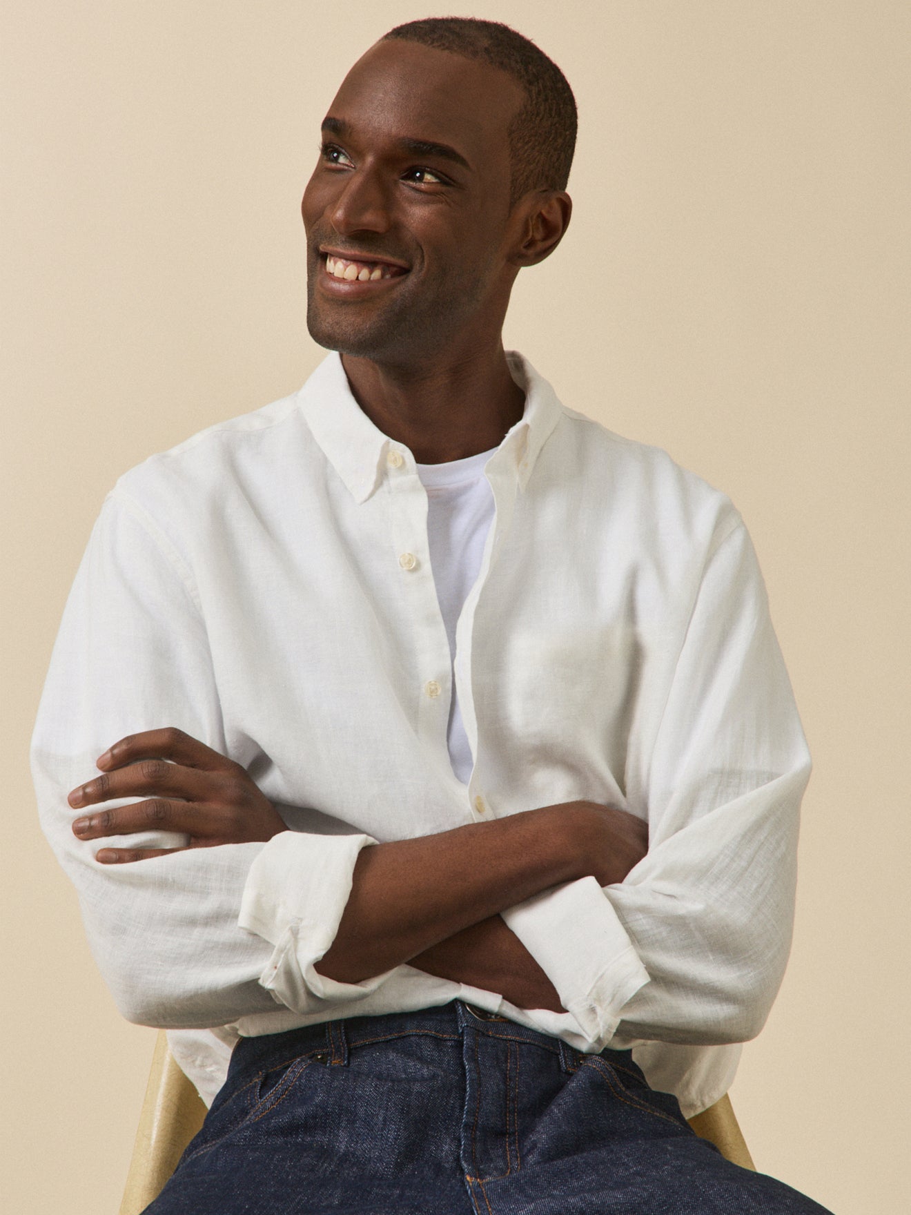 Chemise en lin homme coupe contemporaine