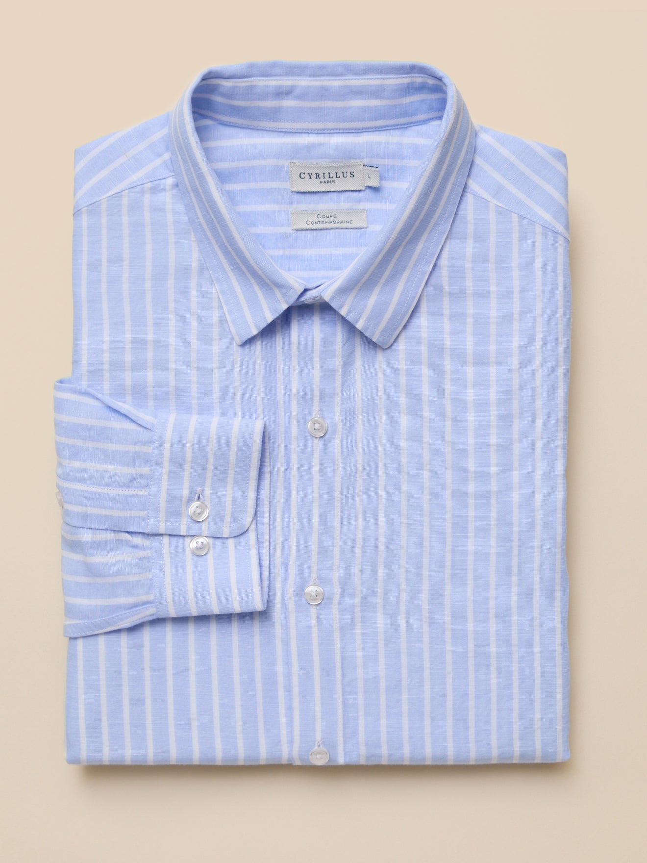 Chemise rayée homme coupe contemporaine