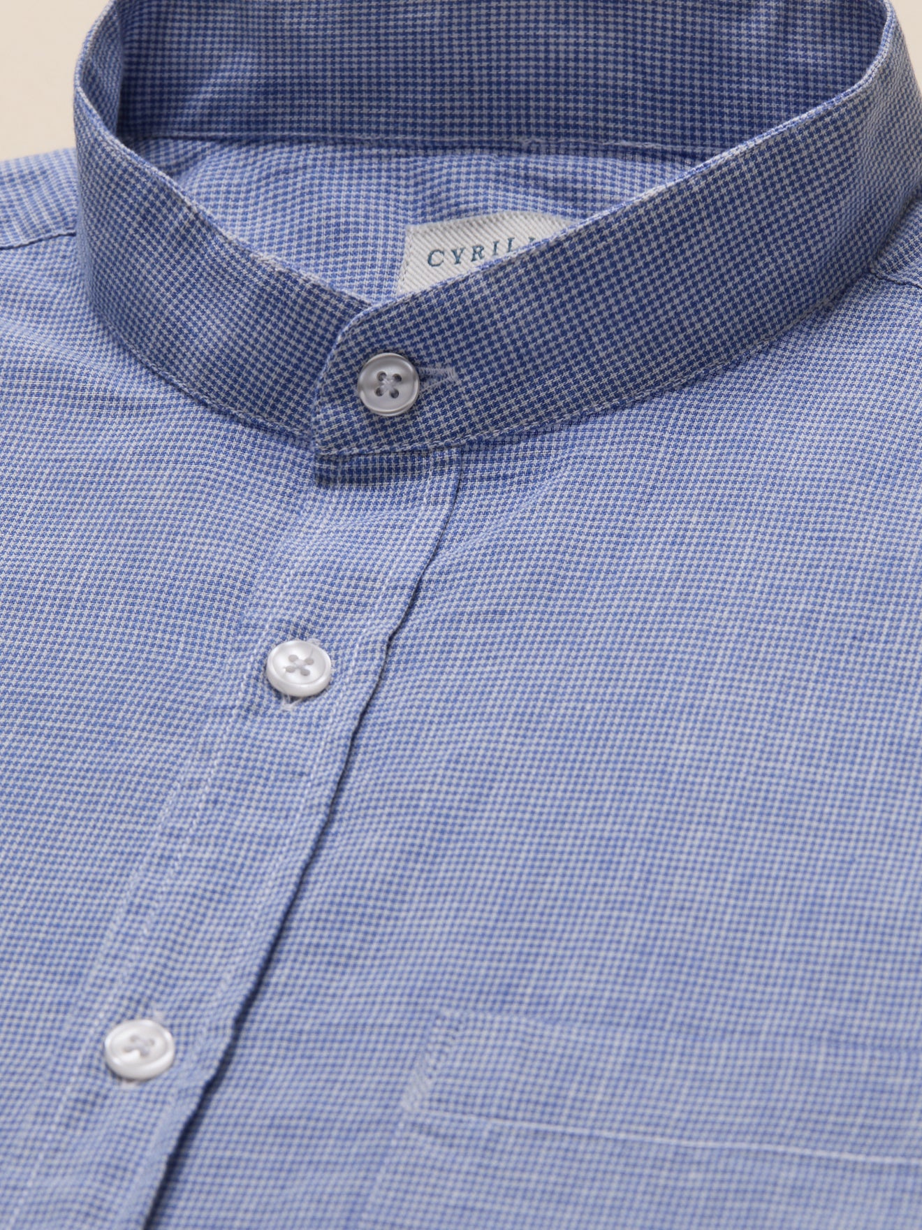 Slim fit herenhemd in katoen en linnen