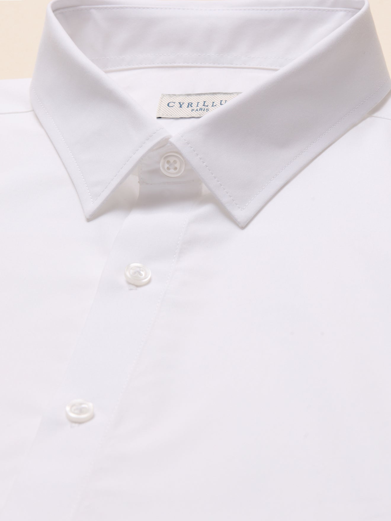 Hedendaags herenhemd in effen popeline