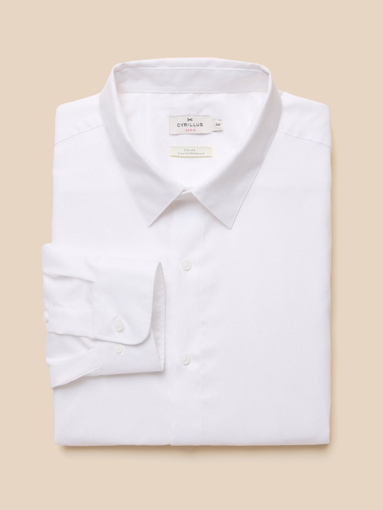 Hedendaags herenhemd in effen popeline