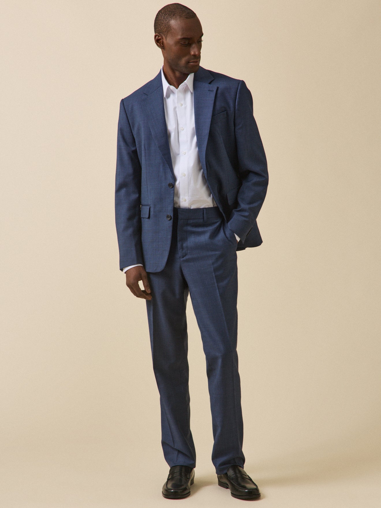 Hedendaags herenhemd in effen popeline