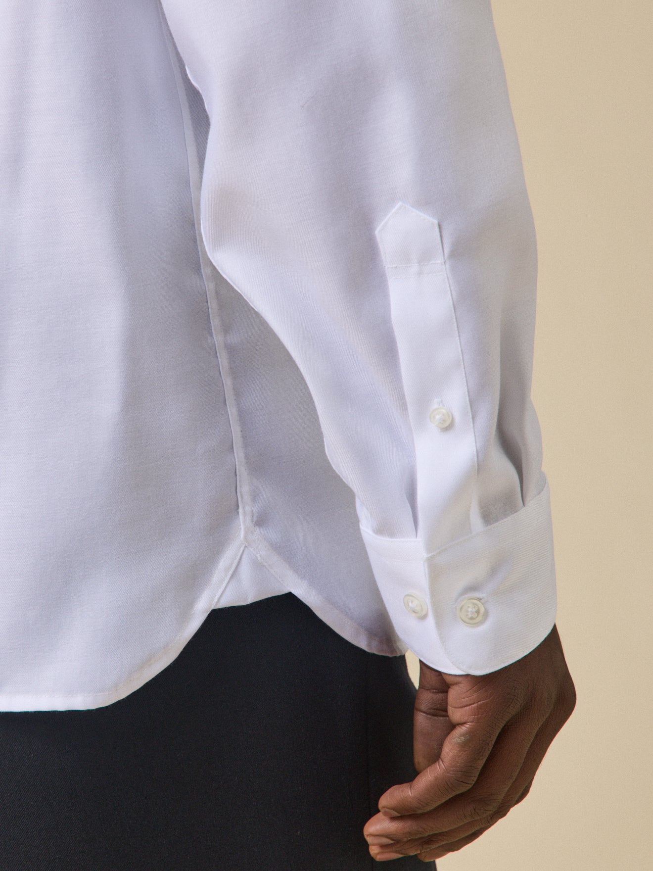 Chemise twill uni homme coupe ajustée