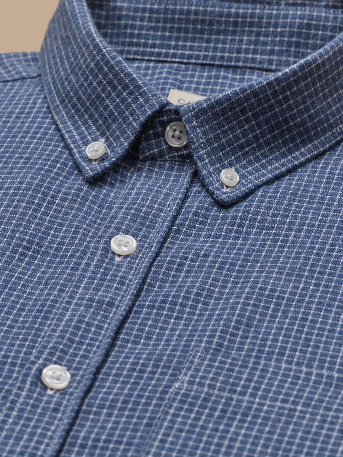 Geruit herenhemd in flanel - hedendaags model