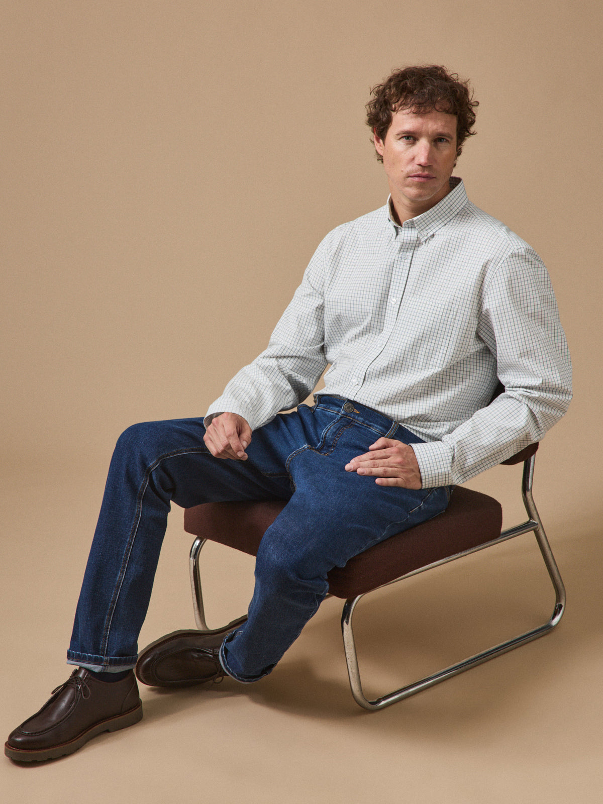 Herenhemd met Tattersall-ruitmotief - hedendaags model