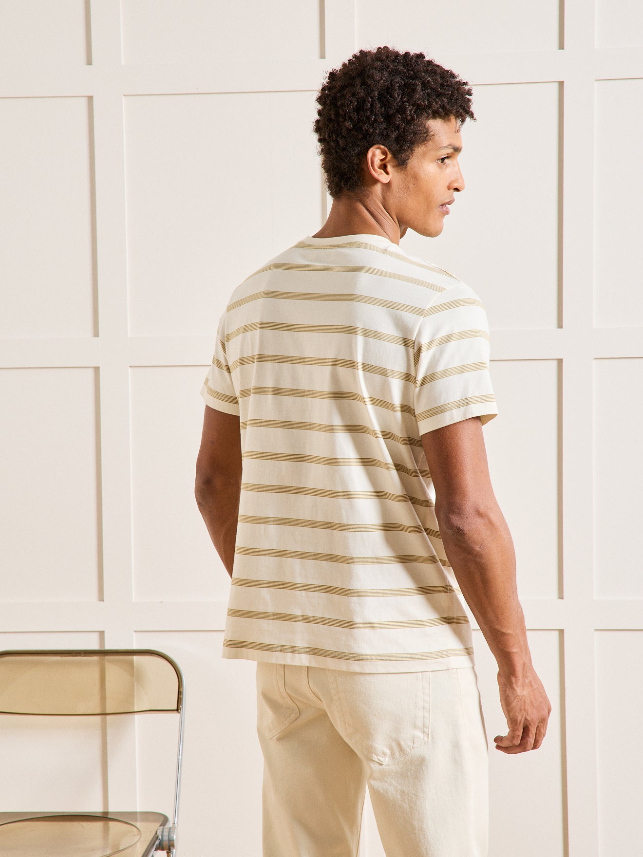 T-shirt rayé homme coton biologique