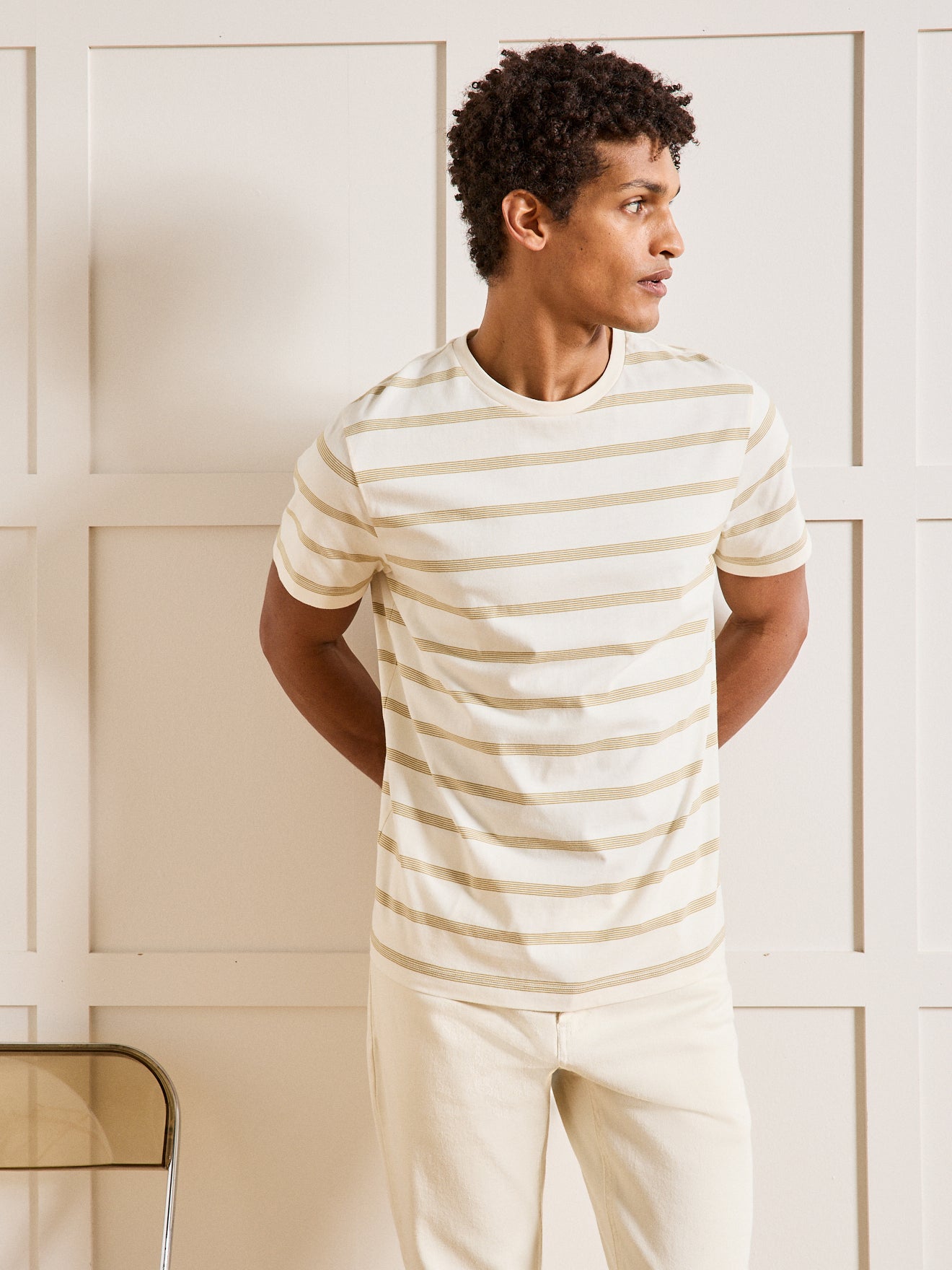 T-shirt rayé homme coton biologique