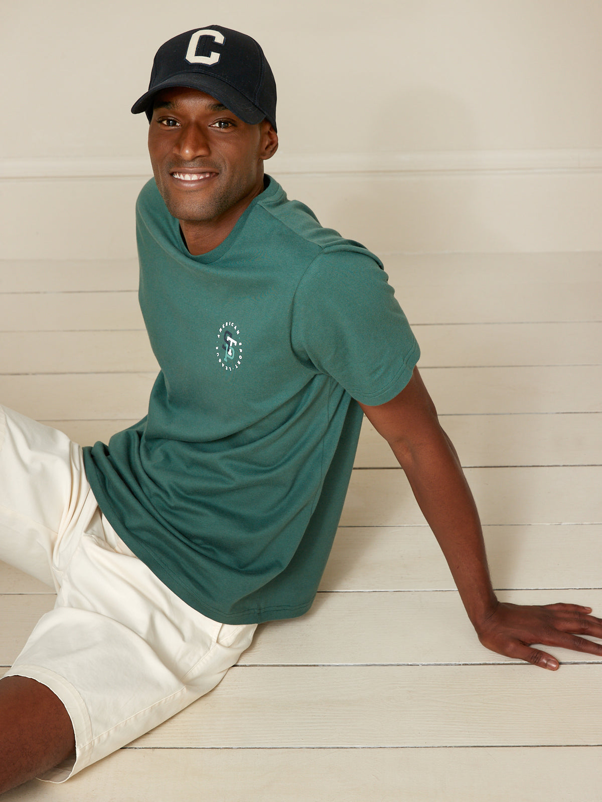 Herenshirt met badge-effect - biokatoen