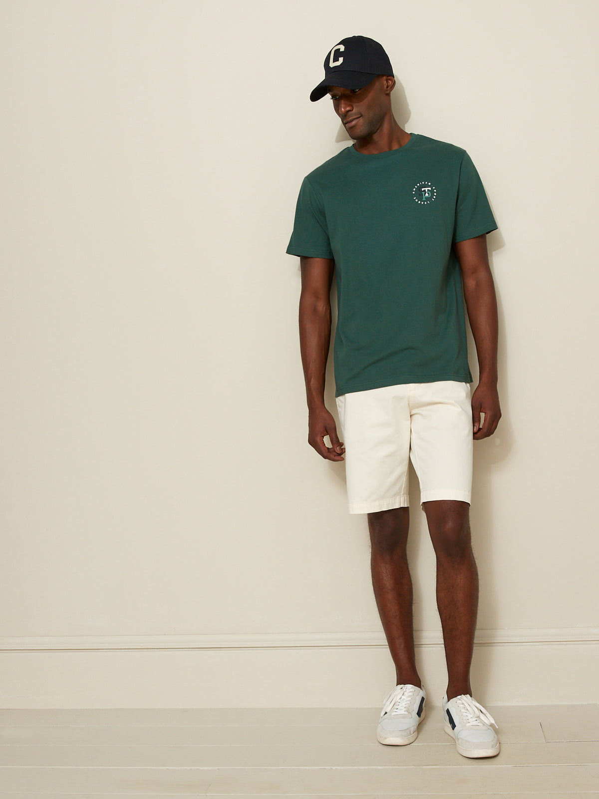 Herenshirt met badge-effect - biokatoen