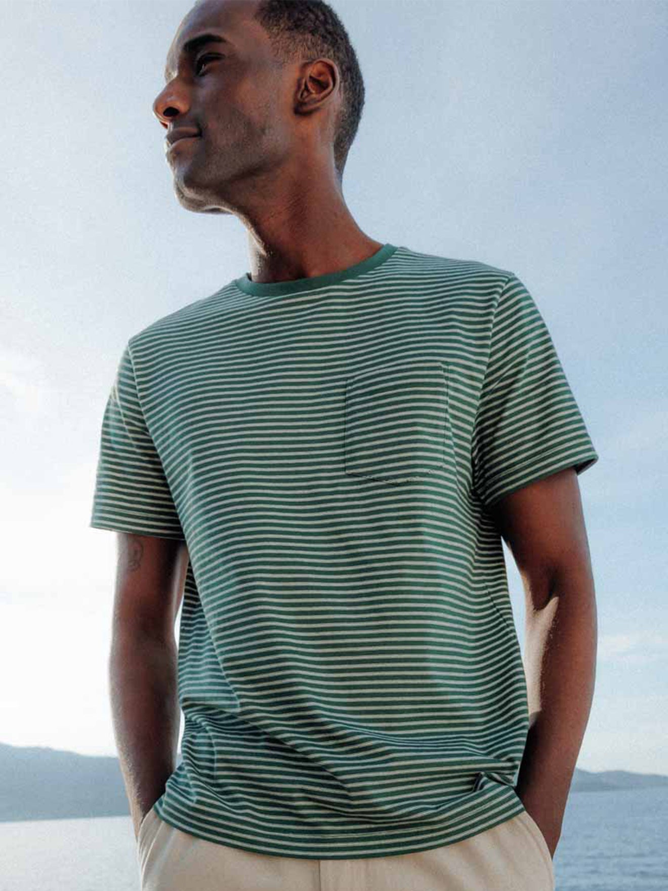 T-shirt rayé homme - coton biologique