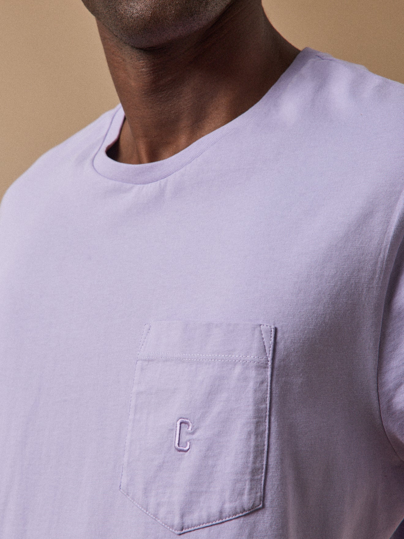 T-shirt uni brodé homme coton biologique