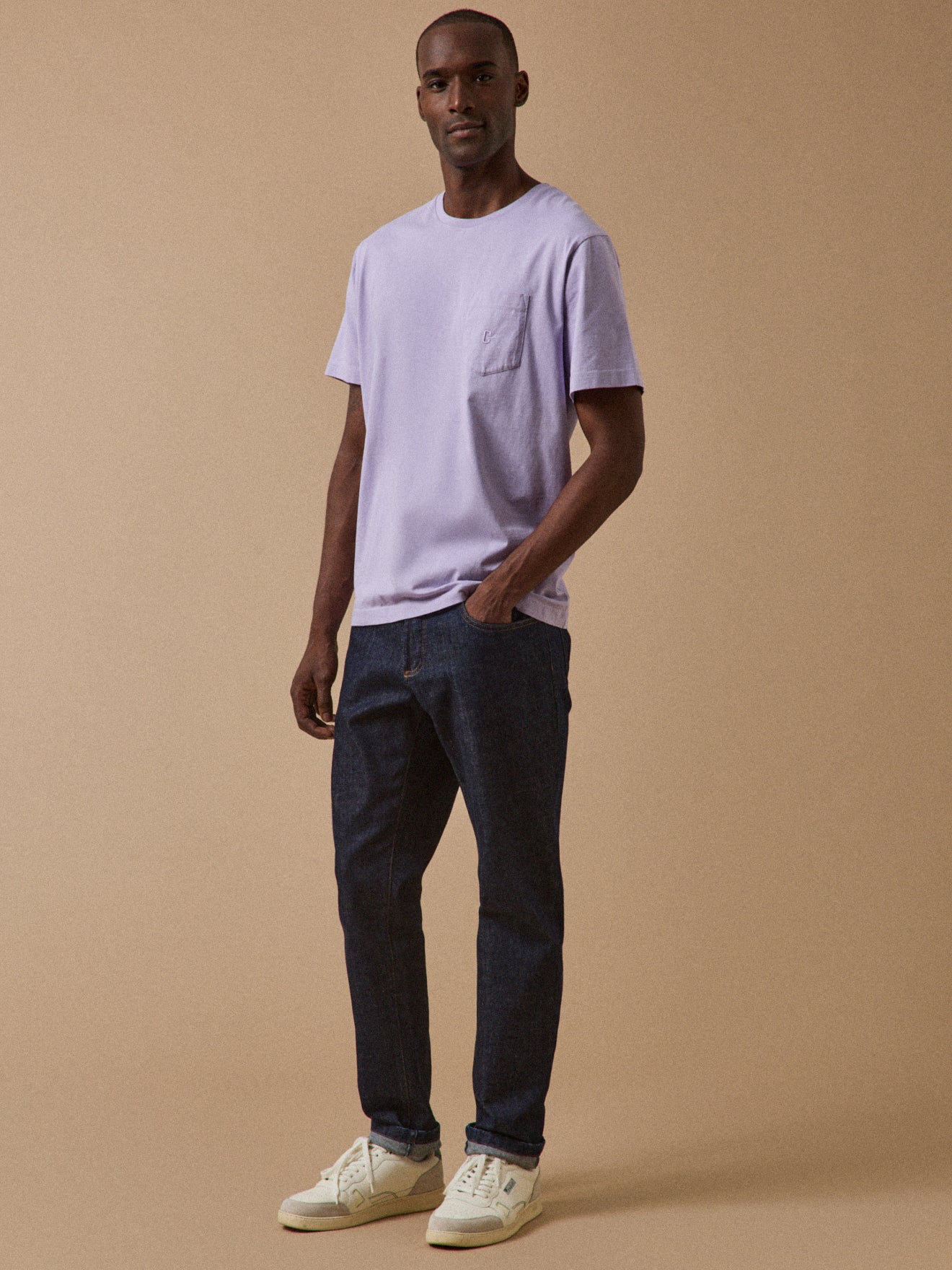 T-shirt uni brodé homme coton biologique
