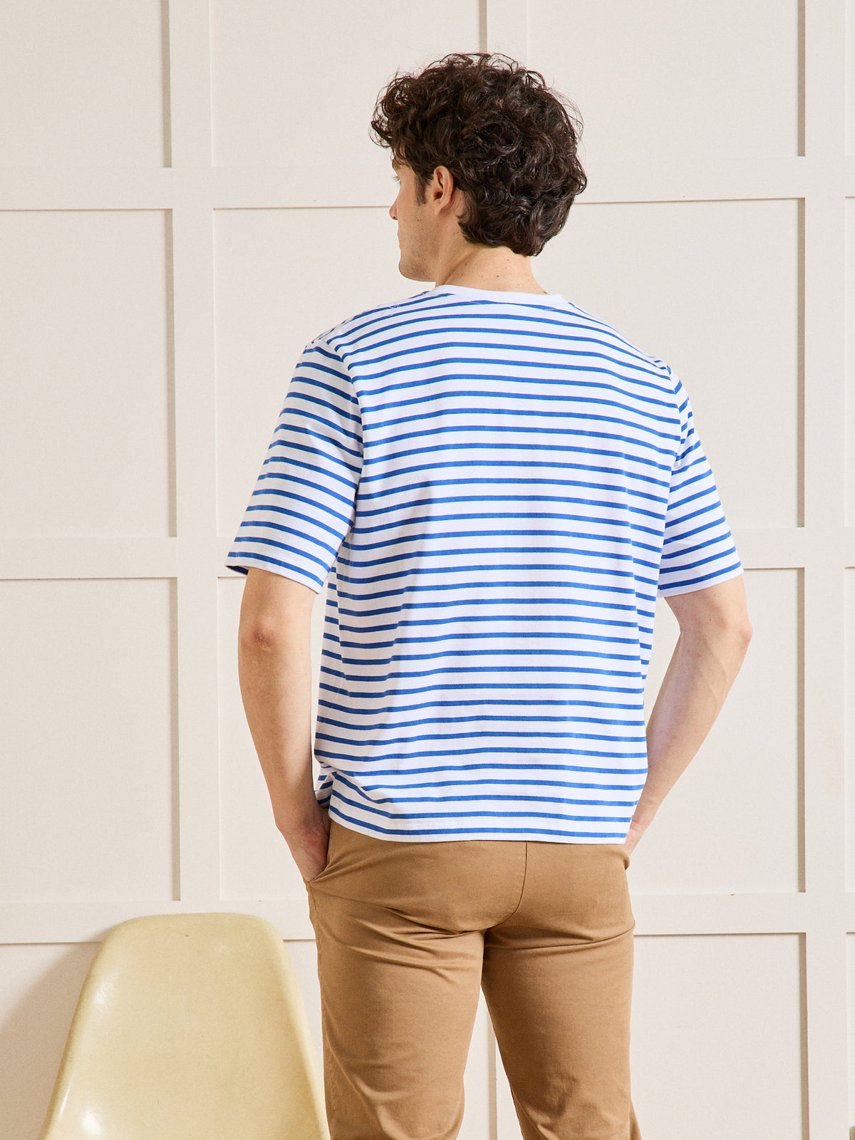 T-shirt rayé homme relax fit coton biologique