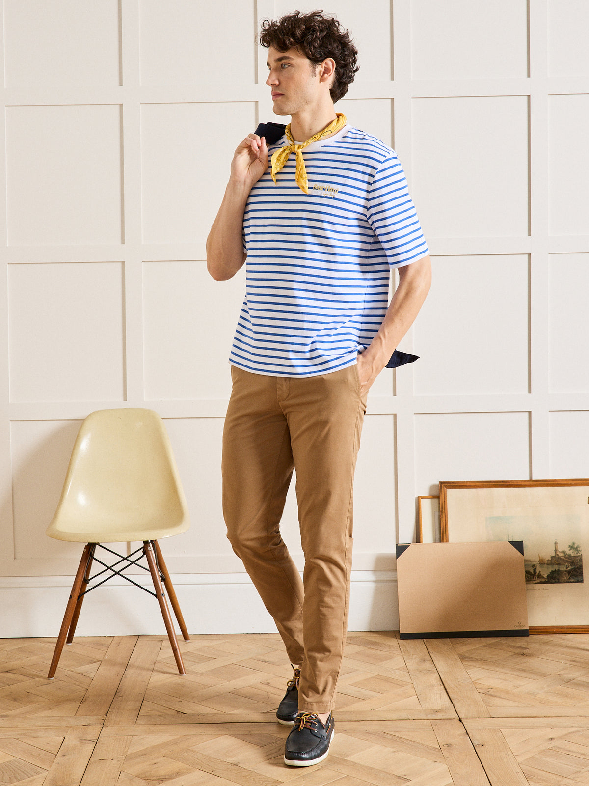 T-shirt rayé homme relax fit coton biologique
