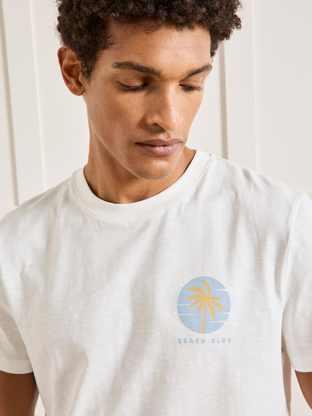 T-shirt coton biologique homme motif devant dos