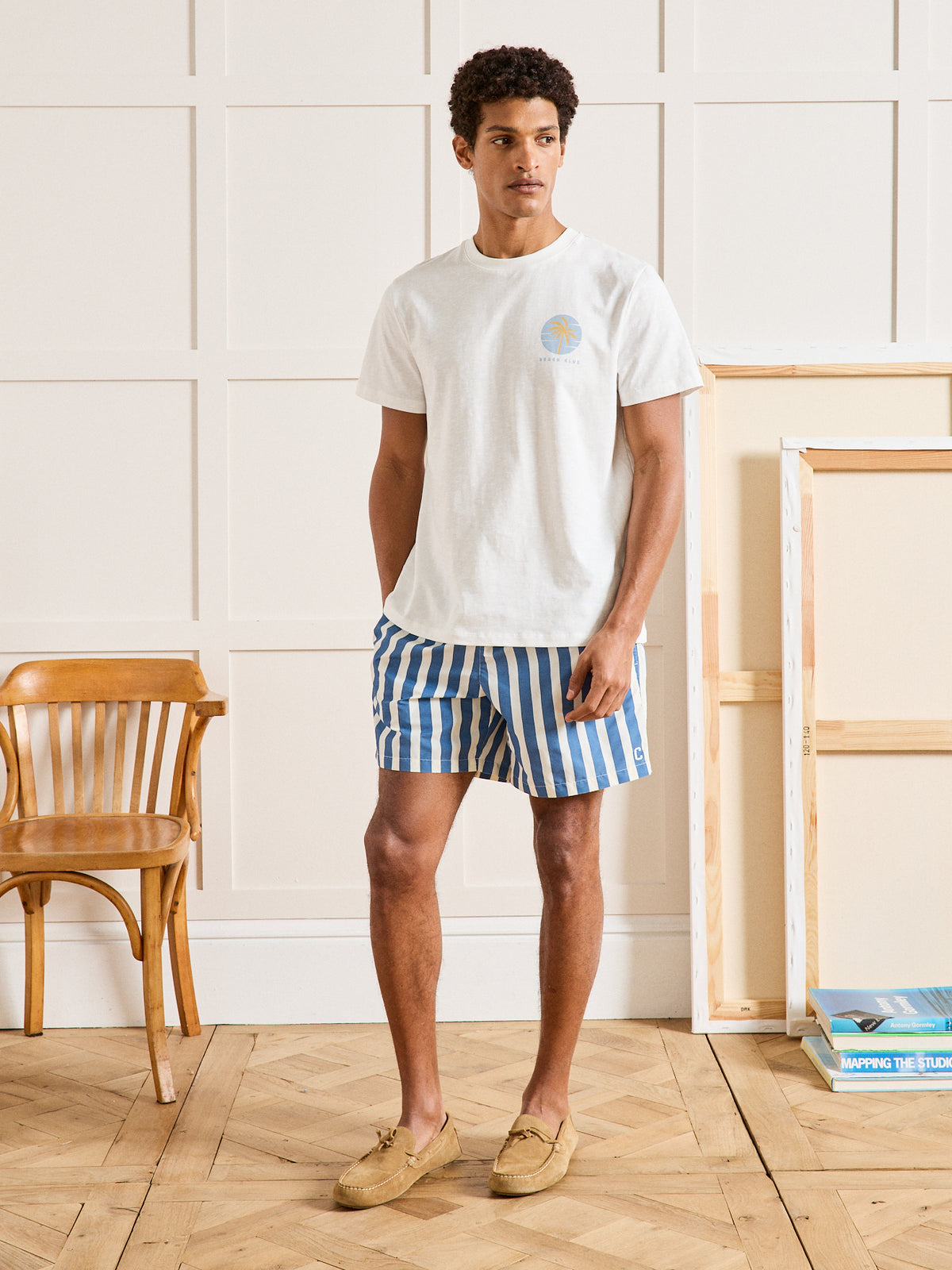 T-shirt coton biologique homme motif devant dos