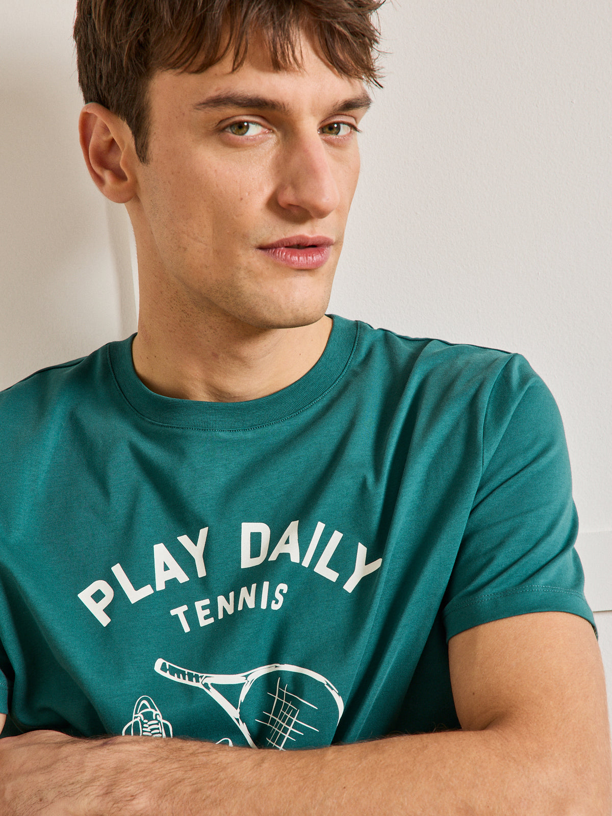 T-shirt coton biologique homme motif devant