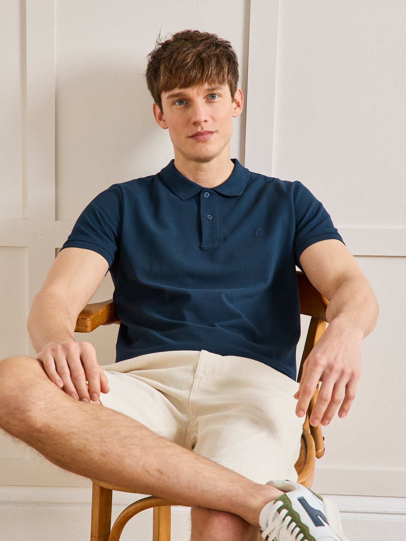 Polo uni maille piquée homme coton biologique