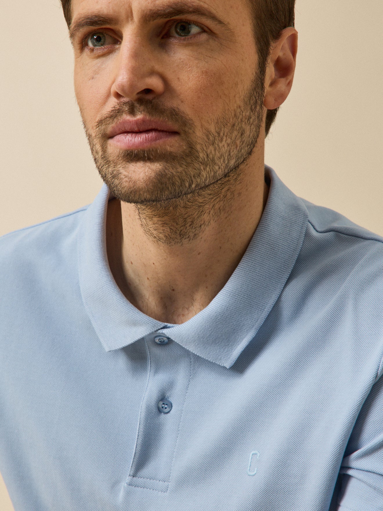 Polo uni maille piquée homme coton biologique