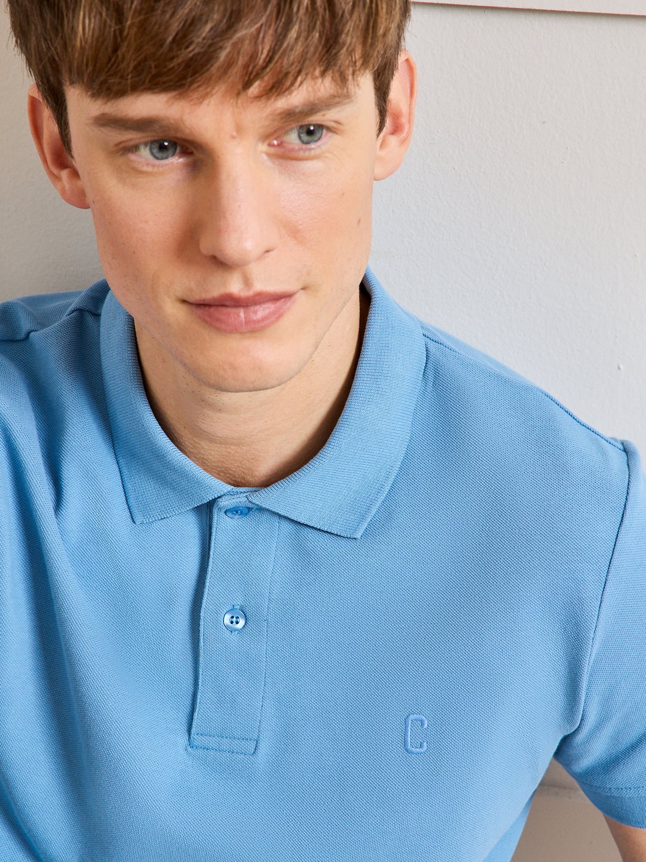 Polo uni maille piquée homme coton biologique