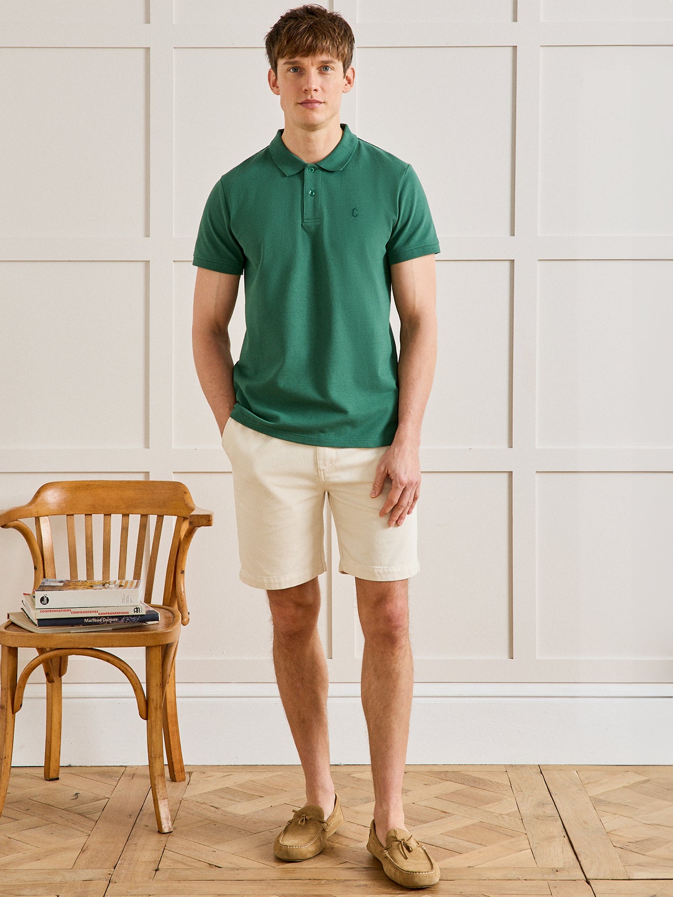 Polo uni maille piquée homme coton biologique