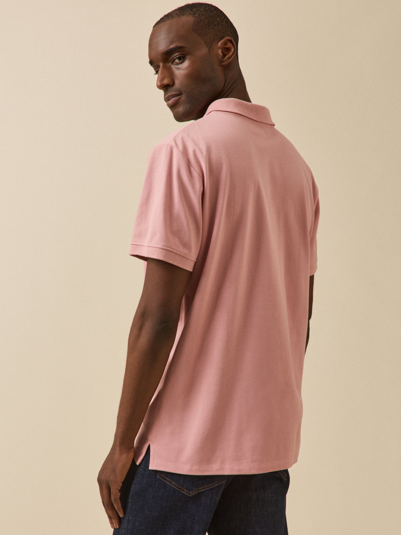 Effen herenpolo in piquétricot - biokatoen